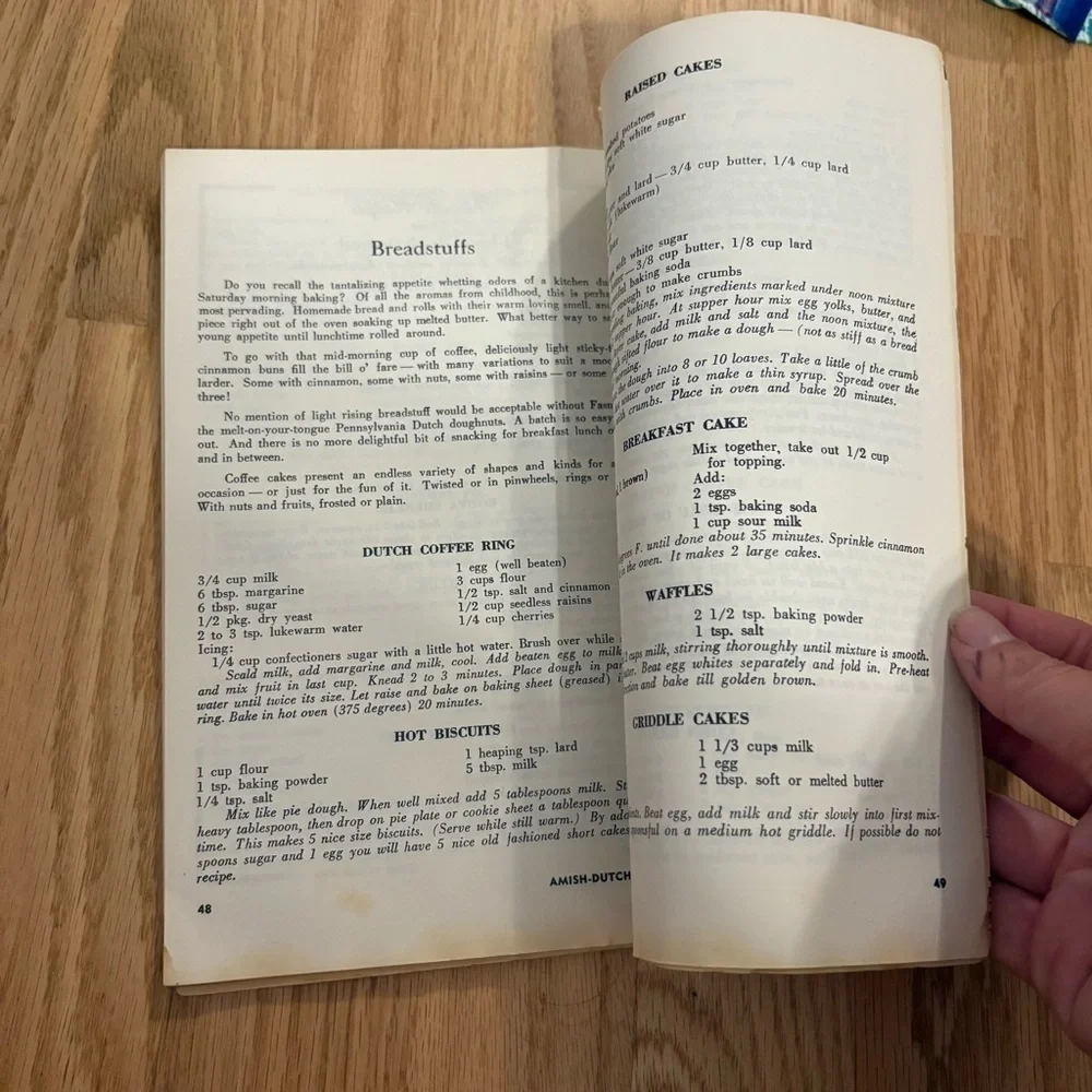 Amish Dutch Cookbook by Ruth Redcay 1972 Vintage Booklet PA Dutch German Recipes